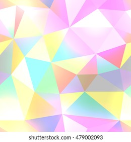 Seamless color polygon abstract background.