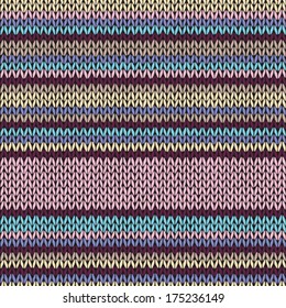 Seamless Color Striped Knitted Pattern