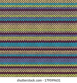 Seamless Color Striped Knitted Pattern