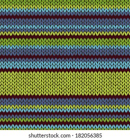 Seamless Color Striped Knitted Pattern