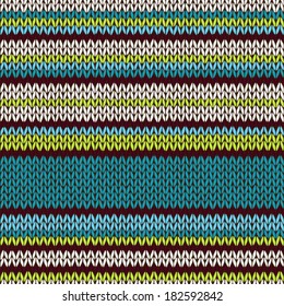 Seamless Color Striped Knitted Pattern