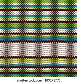 Seamless Color Striped Knitted Pattern