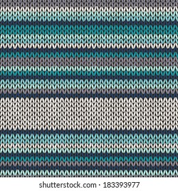 Seamless Color Striped Knitted Pattern