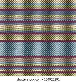 Seamless Color Striped Knitted Pattern