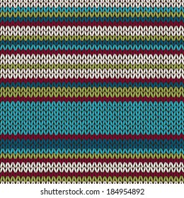 Seamless Color Striped Knitted Pattern