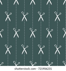 Seamless color tailor scissors pattern