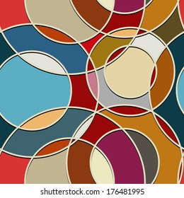 Seamless color texture of circular items