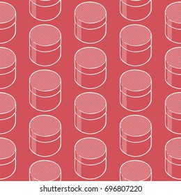 Seamless color vector cosmetics bottle pattern