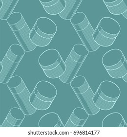 Seamless color vector cosmetics bottle pattern