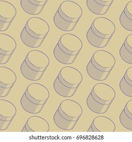 Seamless color vector cosmetics bottle pattern