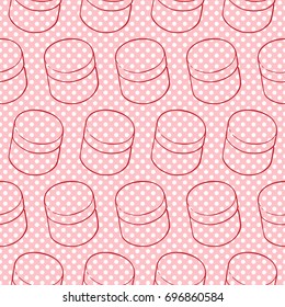 Seamless color vector cosmetics bottle pattern
