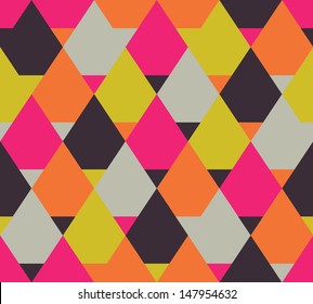 Seamless color vector geometric pattern