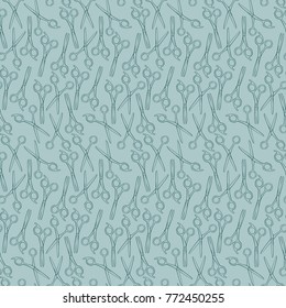 Seamless color vector seamless hairdresser pattern