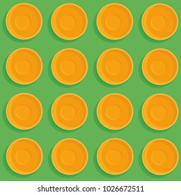 seamless color vector illustration of orange plates