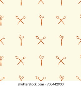 Seamless color vector scissors pattern