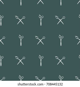 Seamless color vector scissors pattern