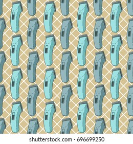 Seamless color vector shaving machine pattern