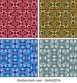 seamless colored abstract art pattern