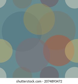 Seamless colored background with circles and geometric shapes, pattern for fabric and wallpaper. Abstract vector drawing in the style of impressionism.