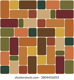 Seamless colored box pattern for backgrounds, decorations, fabric motifs, product packaging, textures, and wallpaper.
