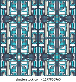 Seamless colored decorative geometric pattern. Abstract background. Vector illustration