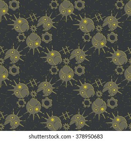 Seamless colored decorative grunge pattern. Vector illustration