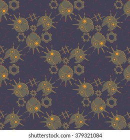 Seamless colored decorative grunge pattern. Vector illustration