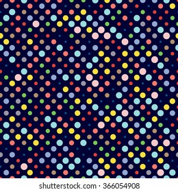 Seamless colored dotted pattern, polka dot fabric, colors of fashion trends. Polka dot pattern. Polka dot seamless. Polka dot fashion trend.