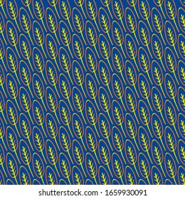 seamless colored floral pattern background with leaves