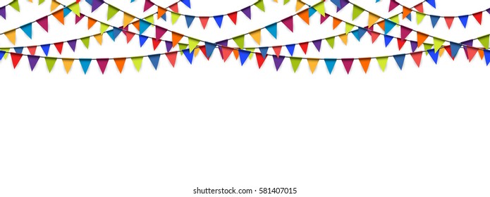 seamless colored garlands background for party or festival usage