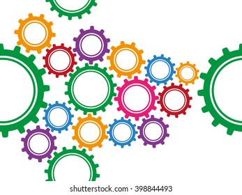 seamless colored gears