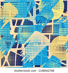 Seamless colored hodgepodge. Abstract texture. Grating background.