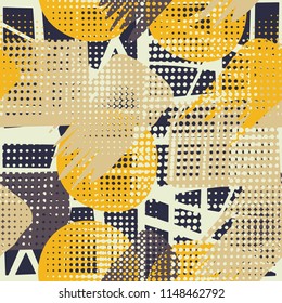 Seamless colored hodgepodge. Abstract texture. Grating background.