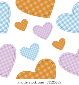 seamless colored illustration hearts