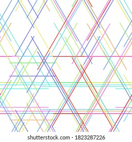 Seamless Colored Lines Modern Design For Fabric, Textile Print Vector Illustration