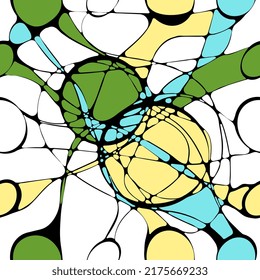 Seamless colored neurographic pattern. Vector illustration