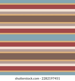 Nahtloses Muster Boho Hemd gestreift. Design für Modetextilien und Grafiken. Modernes Tapete. Vektorgrafik.