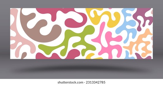 Patrón de color sin foco con formas carales. Plantilla para fondos, texturas, textiles, papel pintado y fondos sencillos