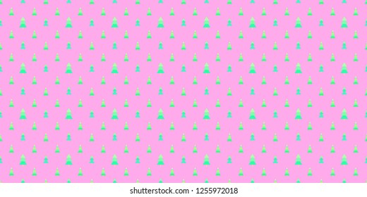 Seamless colored pattern with christmas trees. Abstract geometric wallpaper. Print for textiles, fabrics, polygraphy, posters