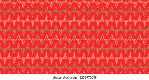 Seamless colored pattern with christmas trees. Abstract geometric wallpaper. Print for textiles, fabrics, polygraphy, posters