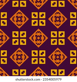 Seamless colored pattern with ethnic element. Texture designs can be used for backgrounds, motifs, textile, wallpapers, fabrics, gift wrapping, templates, carpet, tiles. Vector.