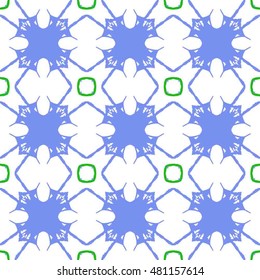 Seamless Colored Pattern. Ornamental vector pattern. Decorative background with round floral and geometric ornament. Decorative wallpaper design in shape