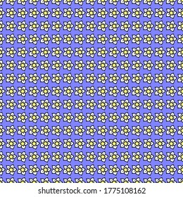 seamless colored pattern vector abstract fabric print with camomile  flowers vector illustration