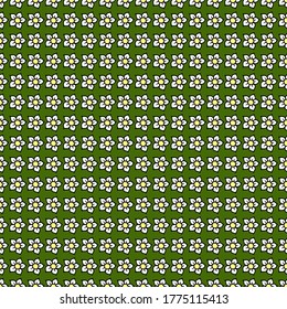 seamless colored pattern vector abstract fabric print with camomile  flowers vector illustration