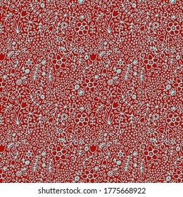 seamless colored pattern vector abstract fabric print with flowers and hearts vector illustration