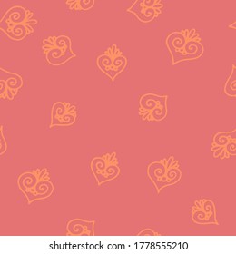 seamless colored pattern vector abstract fabric print hearts vector illustration