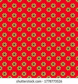 seamless colored pattern vector abstract fabric print with flowers vector illustration