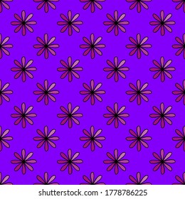 seamless colored pattern vector abstract fabric print with flowers vector illustration