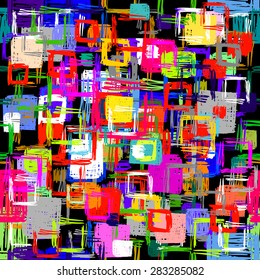 Seamless colored squares. Vector