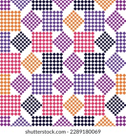 Seamless colored squares. Vector Repeated colorfull squares design. 